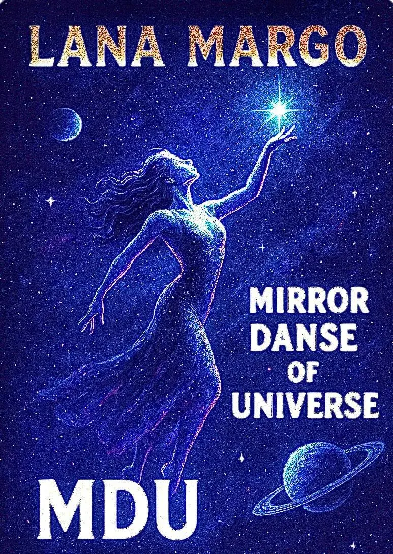 Обложка Lana Margo «Mirror Danse of Universe» с фигурой, тянущейся к звезде Обложка Lana Margo «Mirror Danse of Universe» с фигурой, тянущейся к звезде